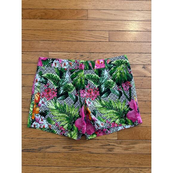 Cynthia Rowley Pants - Cynthia Rowley Tropical Floral Shorts Womens Size 8 High Waist Resort Vacation